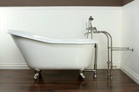 Kingston Brass Aqua Eden 60" Cast Iron Slipper Clawfoot Freestanding Bathtub 8 Kingston Brass Aqua Eden 60" Cast Iron Slipper Clawfoot Freestanding Bathtub - Image 8
