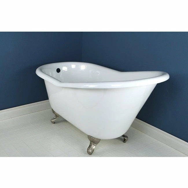 Kingston Brass Aqua Eden 60" Cast Iron Slipper Clawfoot Freestanding Bathtub 7 Kingston Brass Aqua Eden 60" Cast Iron Slipper Clawfoot Freestanding Bathtub - Image 7
