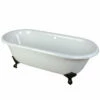 Kingston Brass Aqua Eden 66" Cast Iron Double Ended Clawfoot Bathtub - VCTND663013NB