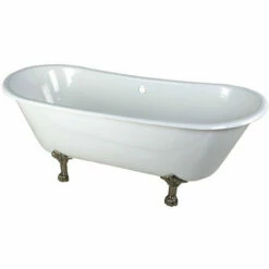 Kingston Brass Aqua Eden 67" Cast Iron Double Slipper Clawfoot Freestanding Bathtub 15 Kingston Brass Aqua Eden 67" Cast Iron Double Slipper Clawfoot Freestanding Bathtub -Hansgrohe Shop VCTND6728NH8