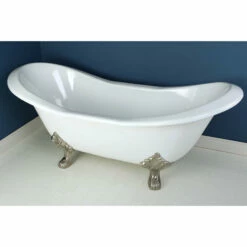Kingston Brass Aqua Eden 72" Cast Iron Double Slipper Clawfoot Freestanding Bathtub 15 Kingston Brass Aqua Eden 72" Cast Iron Double Slipper Clawfoot Freestanding Bathtub -Hansgrohe Shop VCTND7231NC8 CS