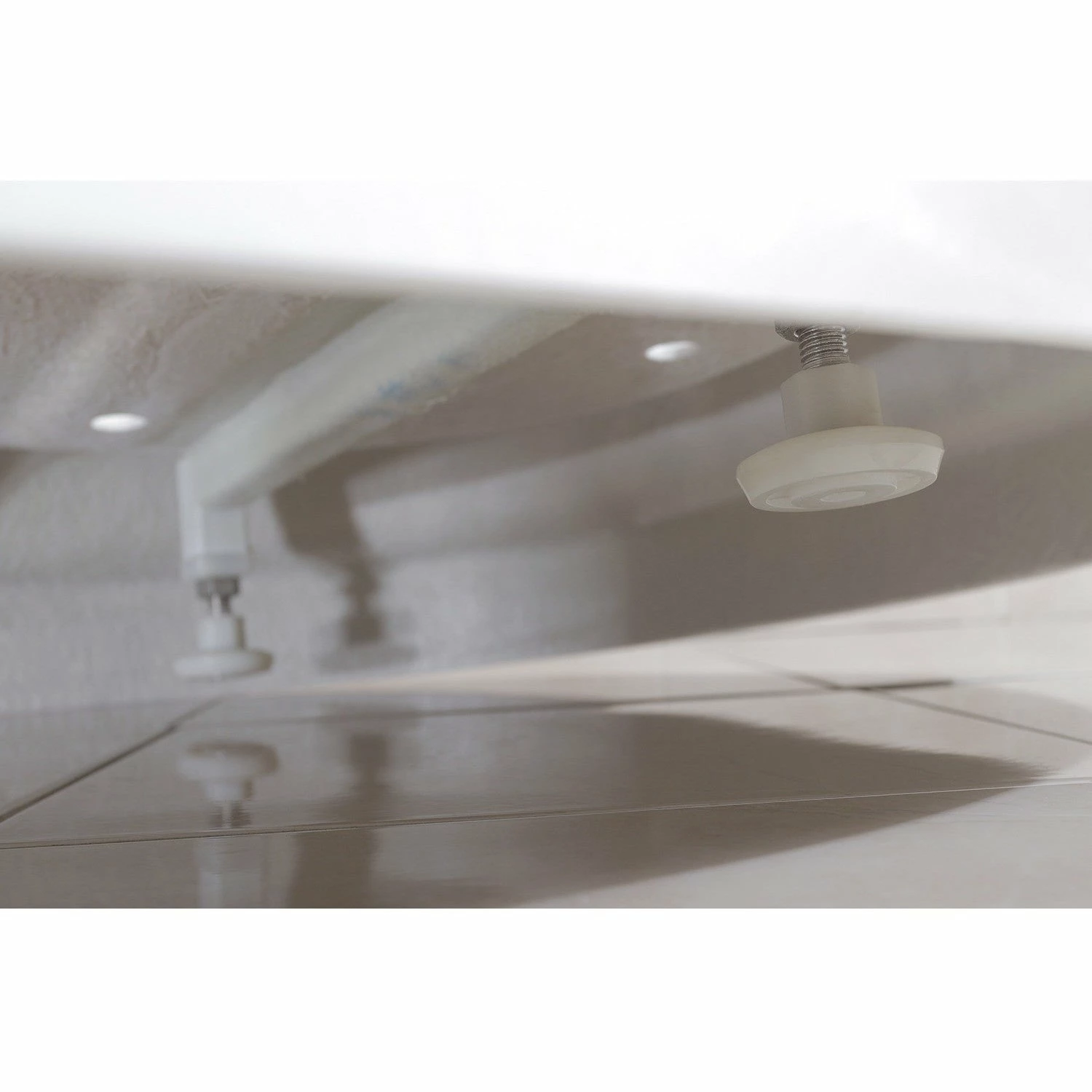 Kingston Brass Aqua Eden 69" Contemporary Pedestal Double Slipper Acrylic Freestanding Bathtub With 7" Deck Drillings, White - VT7DS692828P 2 Kingston Brass Aqua Eden 69" Contemporary Pedestal Double Slipper Acrylic Freestanding Bathtub With 7" Deck Drillings, White - VT7DS692828P - Image 2