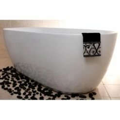 Kingston Brass Aqua Eden 67" Contemporary Freestanding Acrylic Bathtub - VTDE673023 -Hansgrohe Shop VTDE673023 CS2