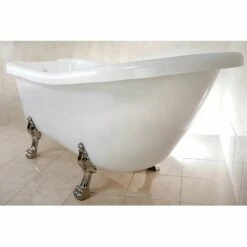Kingston Brass Aqua Eden 67" Slipper Acrylic Freestanding Tub With 7" Deck Drillings - VTDE692823C 8 Kingston Brass Aqua Eden 67" Slipper Acrylic Freestanding Tub With 7" Deck Drillings - VTDE692823C -Hansgrohe Shop VTDE692823C8 CS