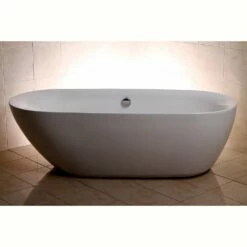Kingston Brass Aqua Eden 71" Contemporary Freestanding Acrylic Bathtub - VTDE713321 -Hansgrohe Shop VTDE713321 CS