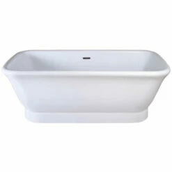 Kingston Brass Aqua Eden VTDE713524 71" Contemporary Pedestal Double Ended Acrylic Freestanding Bathtub With Drain