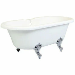 Kingston Brass Aqua Eden Dynasty 67" Acrylic Clawfoot Double Ended Freestanding Tub Without Drillings