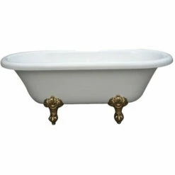 Kingston Brass Aqua Eden 67" Double Ended Acrylic Freestanding Tub -Hansgrohe Shop VTDS673023H2