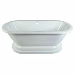 Kingston Brass Aqua Eden 67" Contemporary Pedestal Double Ended Acrylic Bathtub - VTPE672824P