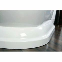 Kingston Brass Aqua Eden 67" Contemporary Pedestal Double Ended Acrylic Bathtub - VTPE672824P -Hansgrohe Shop VTPE672824P FT1