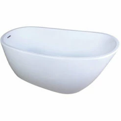 Kingston Brass Aqua Eden 59" Contemporary Freestanding Acrylic Bathtub - VTRS592928