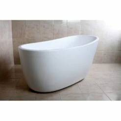 Kingston Brass Aqua Eden 59" Contemporary Freestanding Acrylic Bathtub - VTRS592928 -Hansgrohe Shop VTRS592928 CS2