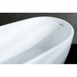 Kingston Brass Aqua Eden 68" Contemporary Freestanding Acrylic Bathtub - VTRS683128 -Hansgrohe Shop VTRS683128 CSB