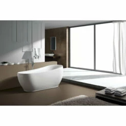 Kingston Brass Aqua Eden 71" Contemporary Freestanding Acrylic Slipper Bathtub - VTRS723432 -Hansgrohe Shop VTRS723432 75354d36 ca76 42b0 82ed b74fae6bbe4f