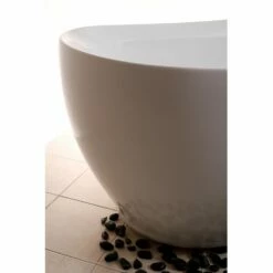 Kingston Brass Aqua Eden 71" Contemporary Freestanding Acrylic Slipper Bathtub - VTRS723432 -Hansgrohe Shop VTRS723432 CSB