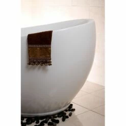 Kingston Brass Aqua Eden 71" Contemporary Freestanding Acrylic Slipper Bathtub - VTRS723432 -Hansgrohe Shop VTRS723432 CSB2