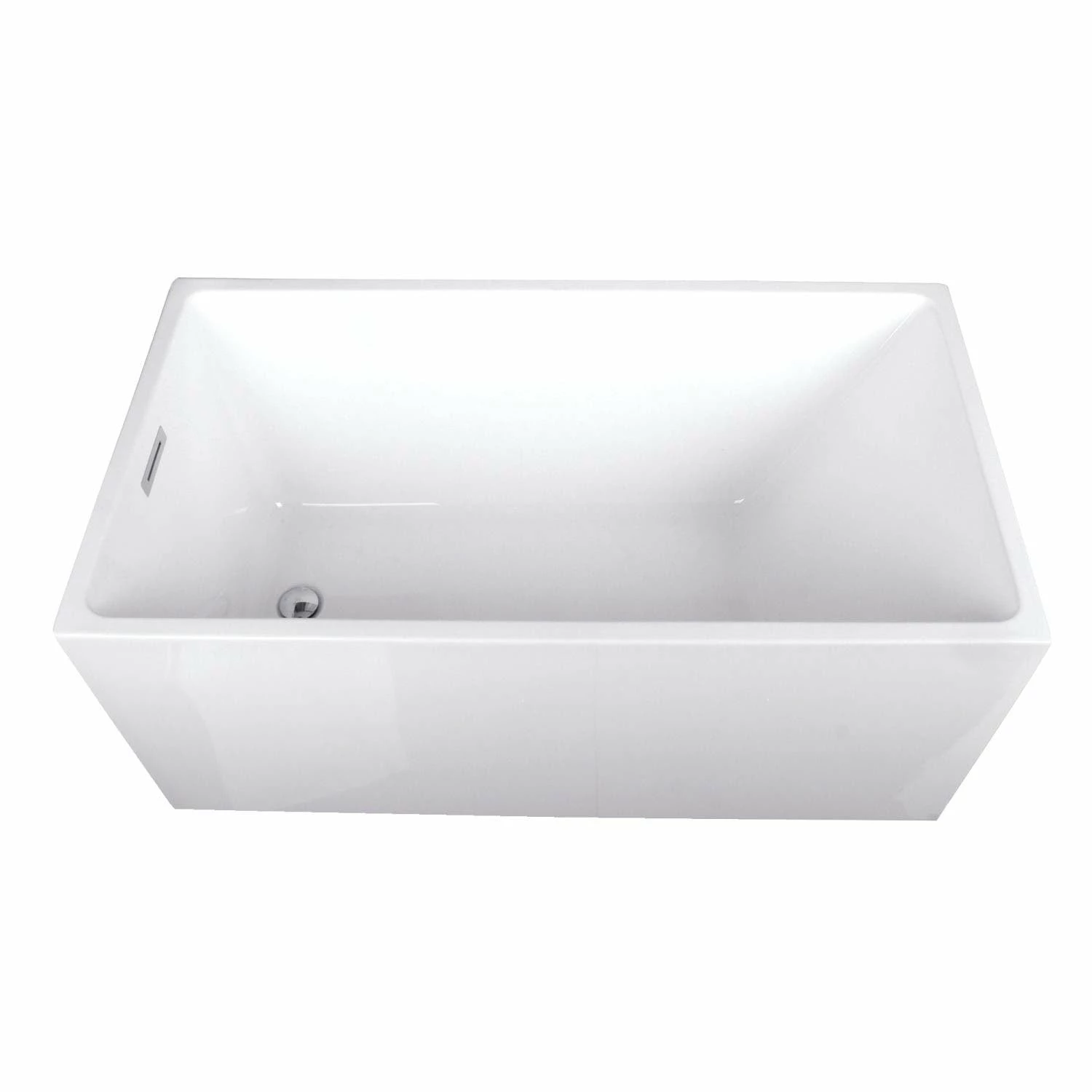 Kingston Brass Aqua Eden VTSQ512823 51" Modern Freestanding Acrylic Bathtub 1 Kingston Brass Aqua Eden VTSQ512823 51" Modern Freestanding Acrylic Bathtub
