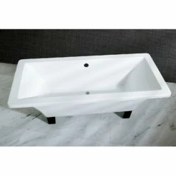 Kingston Brass Aqua Eden 67" Acrylic Clawfoot Square Freestanding Tub - VTSQ673018A -Hansgrohe Shop VTSQ673018A5 CS1