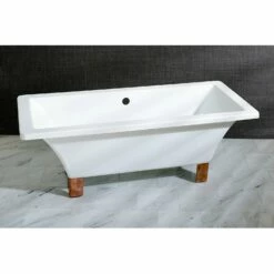 Kingston Brass Aqua Eden 67" Acrylic Clawfoot Square Freestanding Tub - VTSQ673018A -Hansgrohe Shop VTSQ673018A6 CS