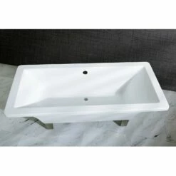 Kingston Brass Aqua Eden 67" Acrylic Clawfoot Square Freestanding Tub - VTSQ673018A -Hansgrohe Shop VTSQ673018A8 CS1