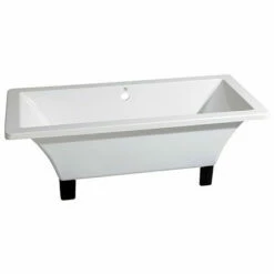 Kingston Brass Aqua Eden 71" Acrylic Clawfoot Square Freestanding Bathtub - VTSQ713218A -Hansgrohe Shop VTSQ713218A5 2