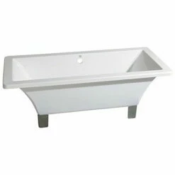 Kingston Brass Aqua Eden 71" Acrylic Clawfoot Square Freestanding Bathtub - VTSQ713218A -Hansgrohe Shop VTSQ713218A8 2