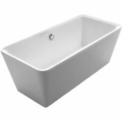 Whitehaus Collection Whitehaus WHHQ170BATH Double Sided Freestanding Acrylic Soaking Bathtub