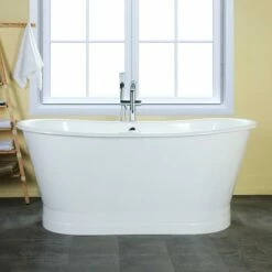 Barclay CTBATN68-WH 68" Wakely, Premium Cast Iron Freestanding Tub -Hansgrohe Shop Wakely5