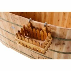 Alfi Brand AB1103 59", Premium Freestanding Cedar Wooden Bathtub With Bench -Hansgrohe Shop ab1103 5