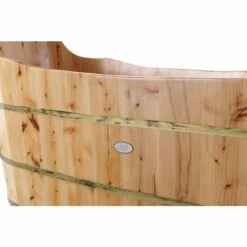 Alfi Brand AB1103 59", Premium Freestanding Cedar Wooden Bathtub With Bench -Hansgrohe Shop ab1103 8
