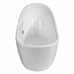 ALFI Brand AB8803 68 Inch White Oval Acrylic Free Standing Soaking Bathtub -Hansgrohe Shop ab8803 2