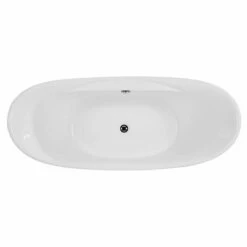 ALFI Brand AB8803 68 Inch White Oval Acrylic Free Standing Soaking Bathtub -Hansgrohe Shop ab8803 3
