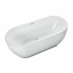 ALFI Brand AB8839 67 Inch White Oval Acrylic Free Standing Soaking Bathtub 11 ALFI Brand AB8839 67 Inch White Oval Acrylic Free Standing Soaking Bathtub -Hansgrohe Shop ab8839 2