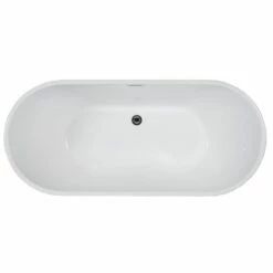 ALFI Brand AB8839 67 Inch White Oval Acrylic Free Standing Soaking Bathtub 12 ALFI Brand AB8839 67 Inch White Oval Acrylic Free Standing Soaking Bathtub -Hansgrohe Shop ab8839 3