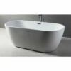 ALFI Brand AB8839 67 Inch White Oval Acrylic Free Standing Soaking Bathtub