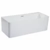 ALFI Brand AB8859 67 Inch White Rectangular Acrylic Free Standing Soaking Bathtub