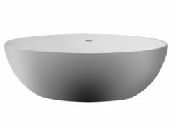 ALFI Brand AB9941 67" White Oval Solid Surface Smooth Resin Soaking Bathtub -Hansgrohe Shop ab9941 6