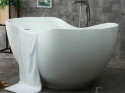 ALFI Brand AB9949 66" White Solid Surface Smooth Resin Soaking Bathtub 9 ALFI Brand AB9949 66" White Solid Surface Smooth Resin Soaking Bathtub -Hansgrohe Shop ab9949 3 2