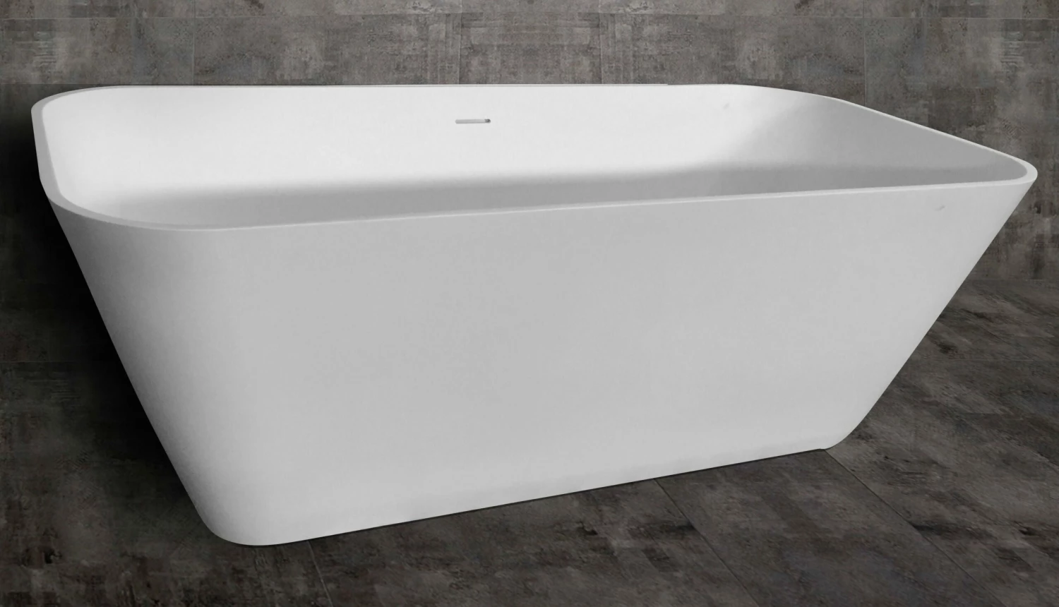 ALFI Brand AB9952 67" White Rectangular Solid Surface Smooth Resin Soaking Bathtub 5 ALFI Brand AB9952 67" White Rectangular Solid Surface Smooth Resin Soaking Bathtub - Image 5