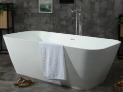 ALFI Brand AB9952 67" White Rectangular Solid Surface Smooth Resin Soaking Bathtub 13 ALFI Brand AB9952 67" White Rectangular Solid Surface Smooth Resin Soaking Bathtub -Hansgrohe Shop ab9952 6 1