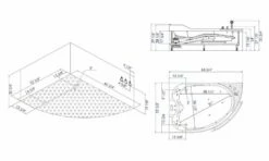 EAGO AM113ETL-R 5.5 Ft Right Corner Acrylic White Whirlpool Bathtub For Two -Hansgrohe Shop am113etl r d