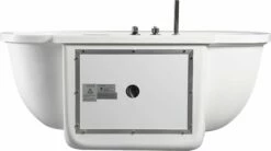 EAGO AM128ETL 6 Ft Acrylic White Whirlpool Bathtub With Fixtures -Hansgrohe Shop am128etl 10 1 1