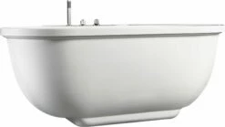 EAGO AM128ETL 6 Ft Acrylic White Whirlpool Bathtub With Fixtures -Hansgrohe Shop am128etl 6 1