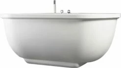 EAGO AM128ETL 6 Ft Acrylic White Whirlpool Bathtub With Fixtures -Hansgrohe Shop am128etl 8 1