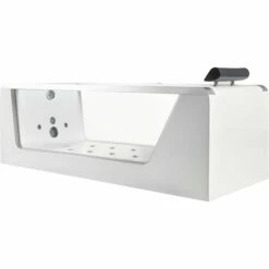 EAGO AM152ETL-6 6 Ft Clear Rectangular Acrylic Whirlpool Bathtub -Hansgrohe Shop am152etl 6 6