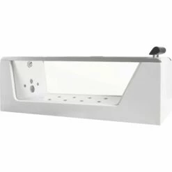 EAGO AM152ETL-6 6 Ft Clear Rectangular Acrylic Whirlpool Bathtub -Hansgrohe Shop am152etl 6 7