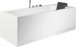 EAGO AM154ETL-L6 6 Ft Acrylic White Rectangular Whirlpool Tub With Fixtures -Hansgrohe Shop am154etl l6 3 1 ba4100f4 572a 4806 97bd 7cbfd5335475