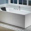 EAGO AM154ETL-R5 5 Ft Acrylic White Rectangular Whirlpool Bathtub W Fixtures