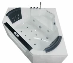 EAGO AM156ETL 5 Ft Clear Corner Acrylic Whirlpool Bathtub For Two -Hansgrohe Shop am156etl 14