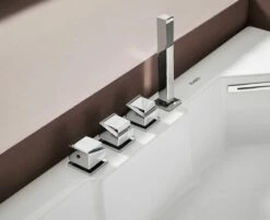 EAGO AM156ETL 5 Ft Clear Corner Acrylic Whirlpool Bathtub For Two -Hansgrohe Shop am156etl 2 1